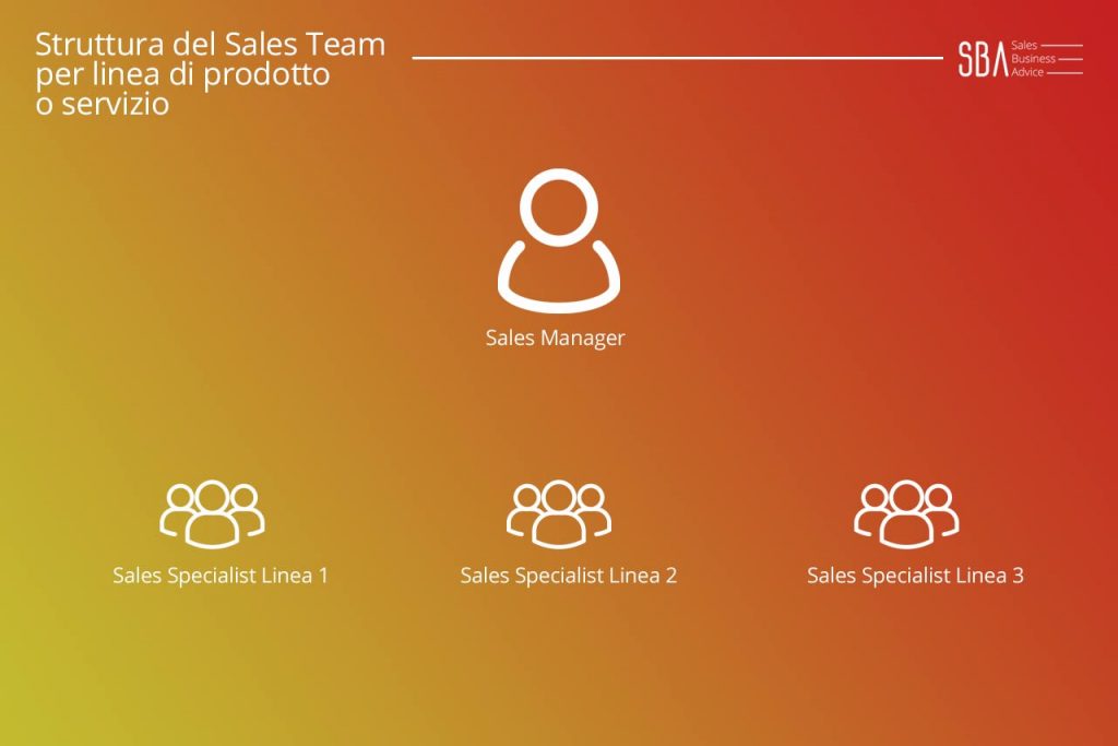 Organizzazione-Sales-Team-struttura-linea-prodotto-o-servizio go to sales strategia commerciale integrata